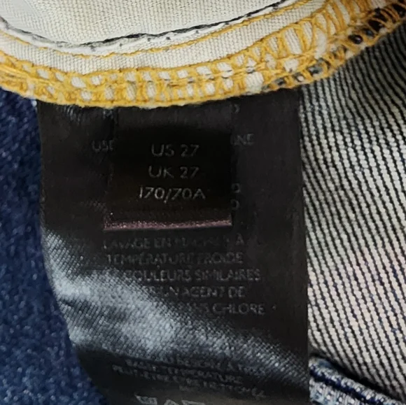 Pilcro Anthropologie Distressed Straight Jeans Women’s 27x26 Blue Denim - Picture 8 of 9